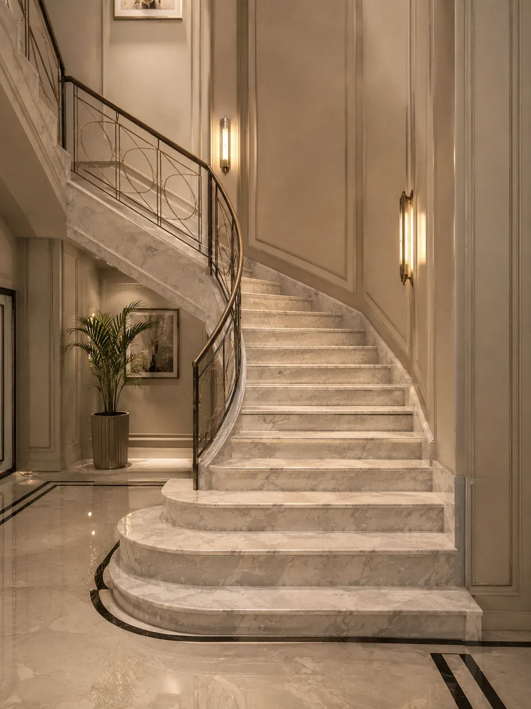 Natural stone stairs: materials, treads and installation