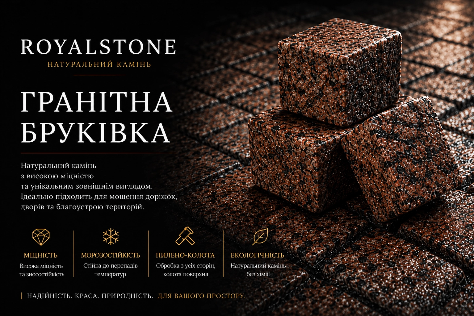Гранітна бруківка Royal Stone